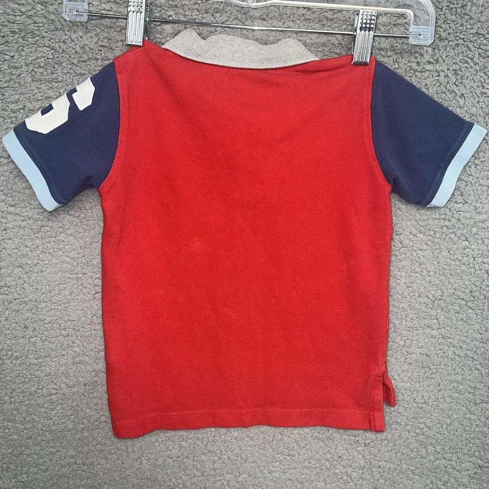 Gap Shirt Kids‎ Size 3T Red Polo Center Logo 1969 Spellout Pique #6